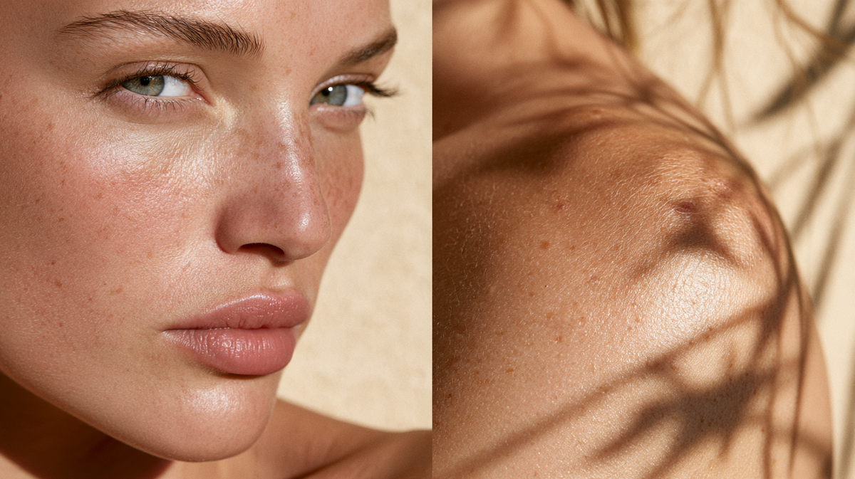 Peau du visage et peau du corps